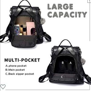 Black anti-theft bag